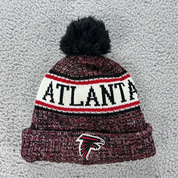 2 Atlanta Falcons Beanie Pom Hat Cap Atlanta Falcons Beanies 47' and New Era - Picture 11 of 16
